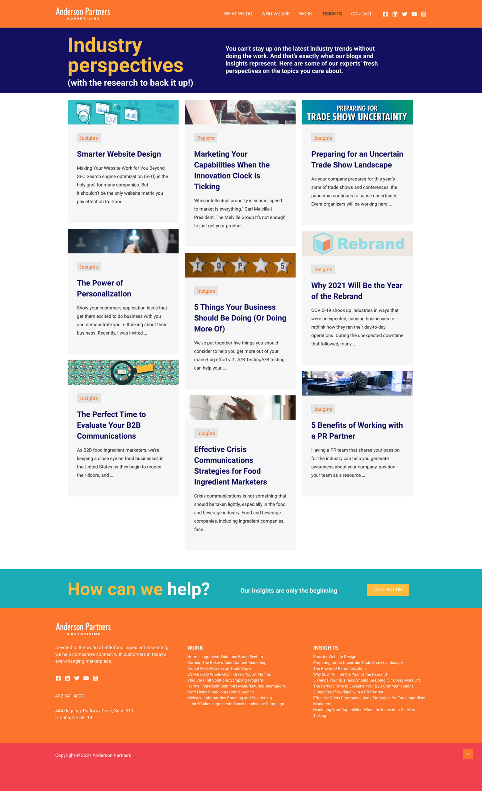 Anderson Partners Advertising - New Insights Page